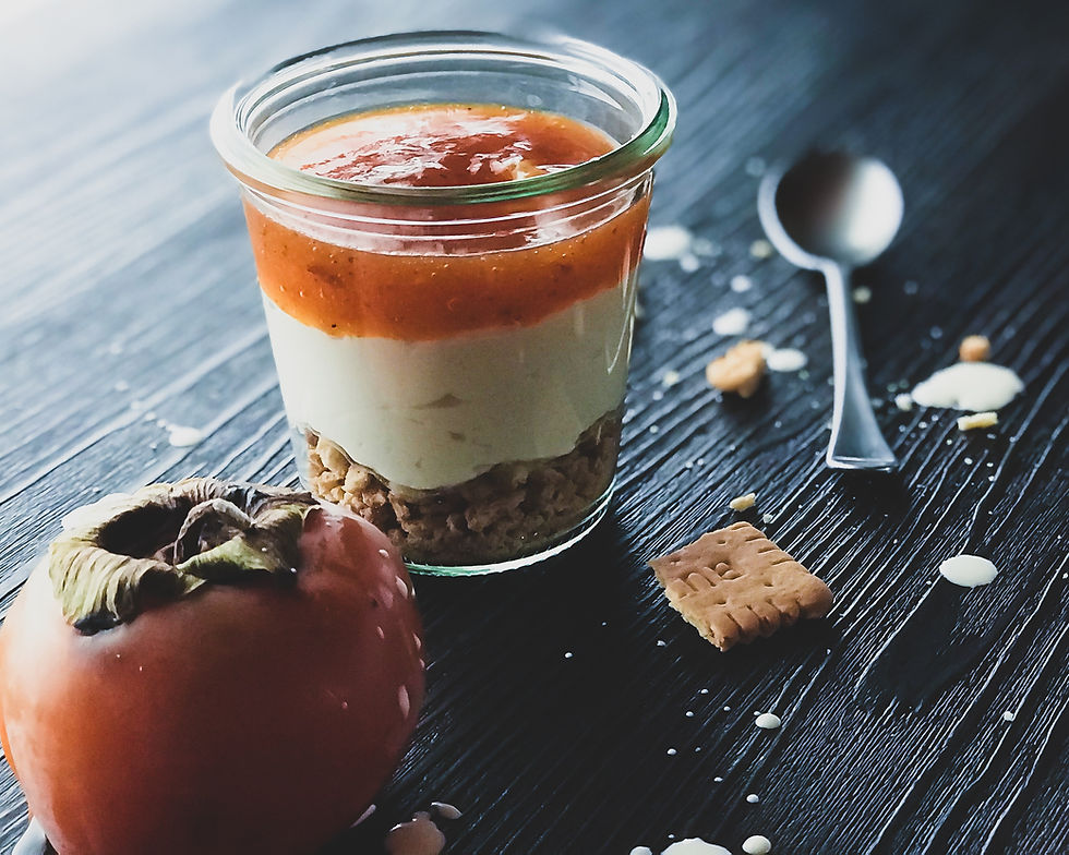 creamy persimmon dessert