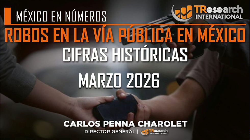 ROBOS EN LA VÍA PÚBLICA EN MÉXICO MARZO 2026
