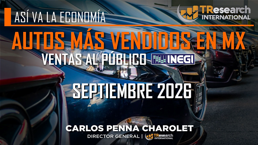Autos mas venidos en México, ventas al público. Septiembre 226