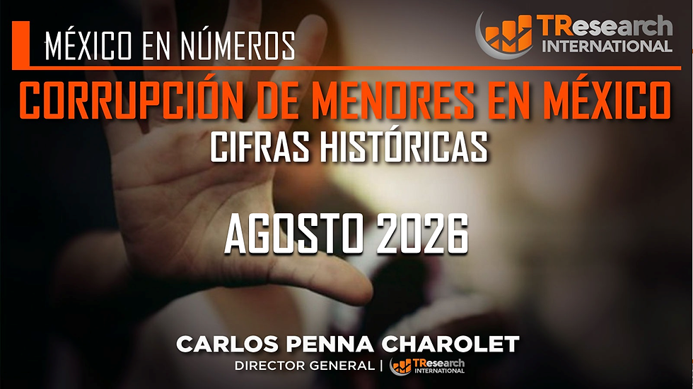 CORRUPCIÓN DE MENORES EN MÉXICO. CIFRAS HISTÓRICAS / AGOSTO 2026