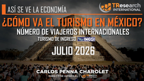 ¿Cómo va el turismo en México? turismo Internacional. Julio 2026
