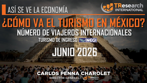 Turismo internacional alcanza 2,913 MDD en junio