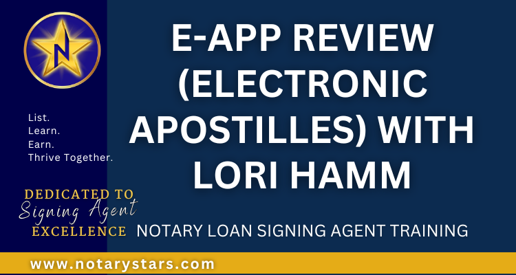 e-App Review (Electronic Apostilles) with Lori Hamm