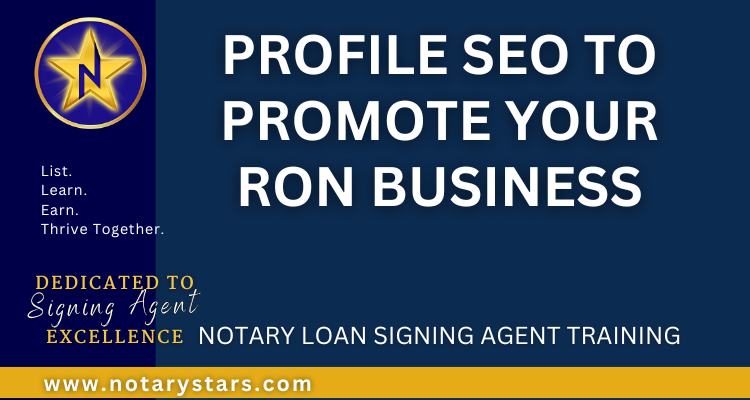 Customization of your profile and SEO for RON business. 