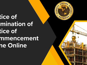 Notice of Termination of Notice of Commencement Done Online