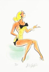 !950s Woman signed by Bill Justice