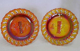 1973 & 1975 International Carnival Glass plates