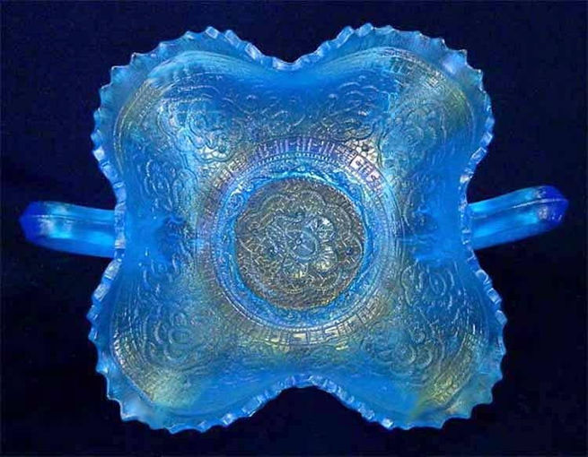 Persian Medallion bonbon, celeste blue