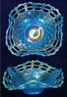 Open Edge basket, square shape, large size, celeste