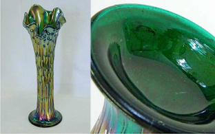 April Showers 11" vase, teal