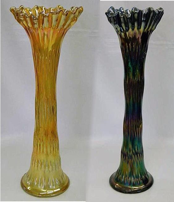 Rustic vases, marigold & blue