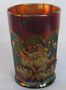 Oriental Poppy tumbler, amethyst