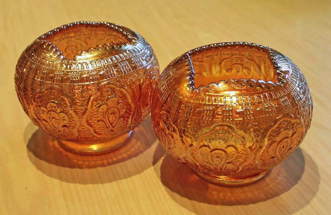 Persian Medallion, hair receivers, marigold