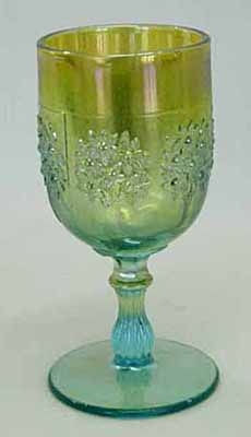 Orange Tree wine glass, aqua