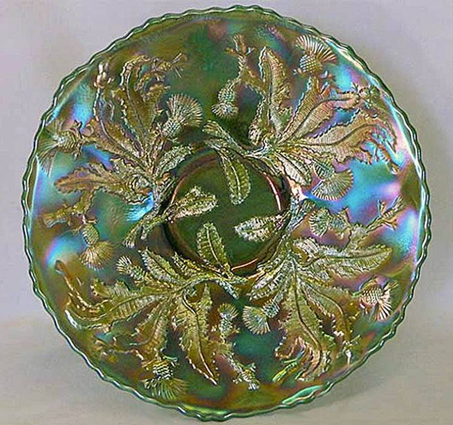 Thistle 9" plate, green