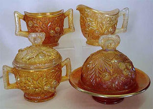 Acorn Burrs 4pc. table set, marigold