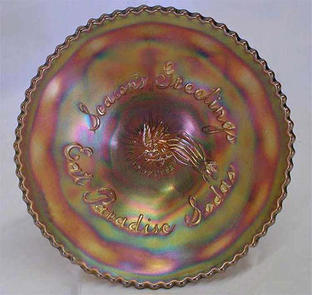 Eat Paradise Sodas 6" advertising plate - amethyst