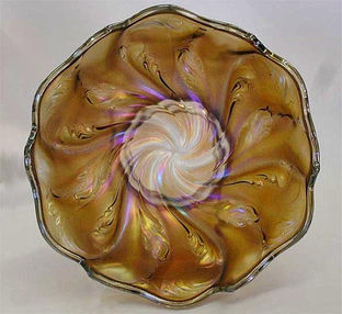 Acanthus deep round bowl, smoke