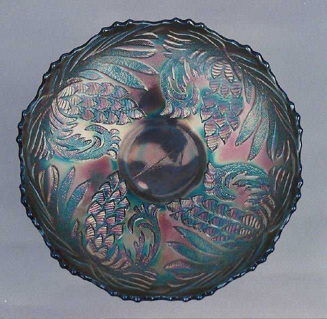 Pinecone bowl in blue