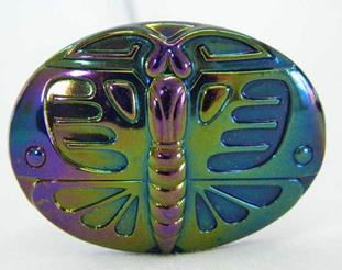 Big Butterfly hatpin, purple