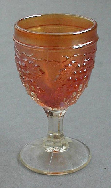 Vintage wine glass in marigold