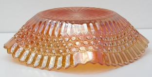 Button ruffled sqare bowl, marigold