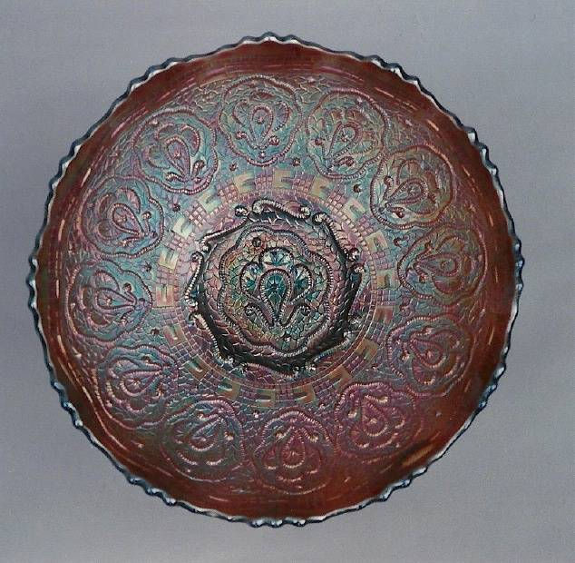 Persian Medallion deep round bowl, amethyst