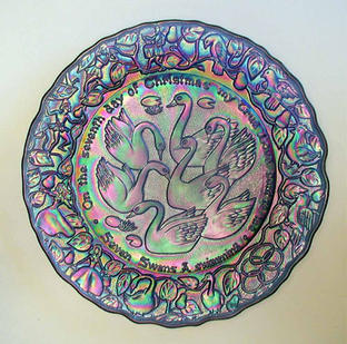 12 days of Christmas- 7 Swans a-Swimming, satin,Fenton