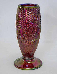 1978 HOACGA Good Luck Corn vase, red