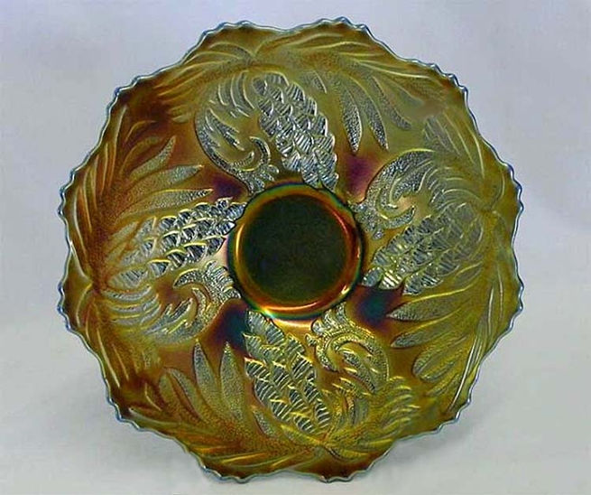 Pinecone 6 1/2" plate in blue