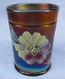 (Enameled) Apple Blossom tumbler, blue