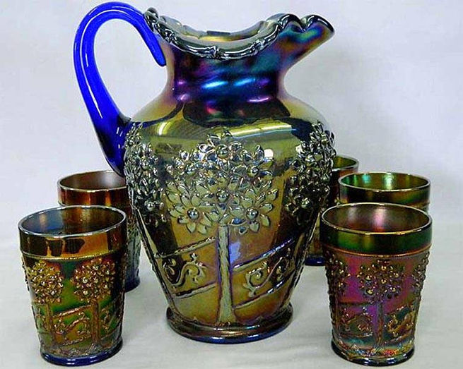 Orange Tree - Orchard water set, blue