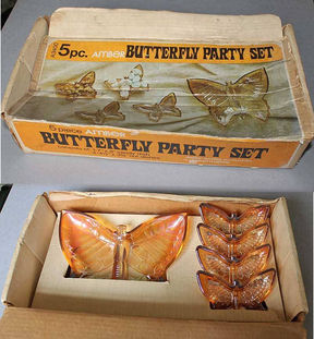 Butterfly 5pc party set, marigold, Jeanette