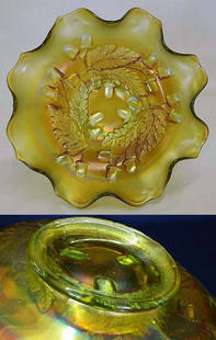Acorn 7" ruffled bowl - lime green