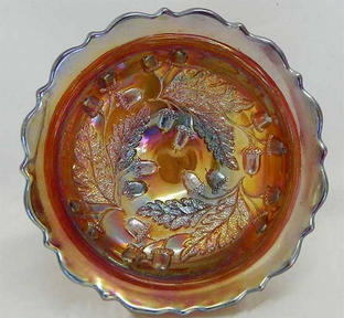 Acorn 7" deep round bowl, red