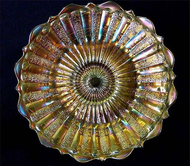 Stippled Rays 6" plate, marigold