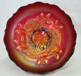 Acorn ice cream shaped bowl, red