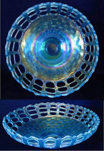 Open Edge basket, three row, IC shape, ice blue