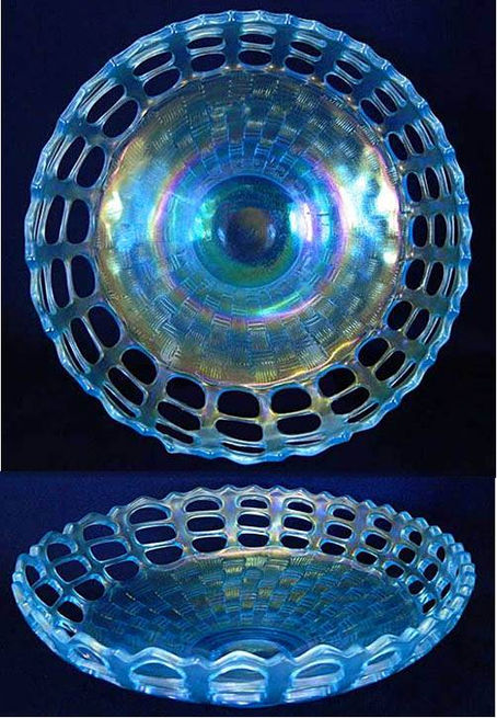 Open Edge basket, three row, IC shape, ice blue