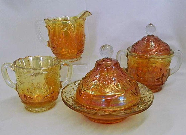 Waterlily Four pce table set marigold