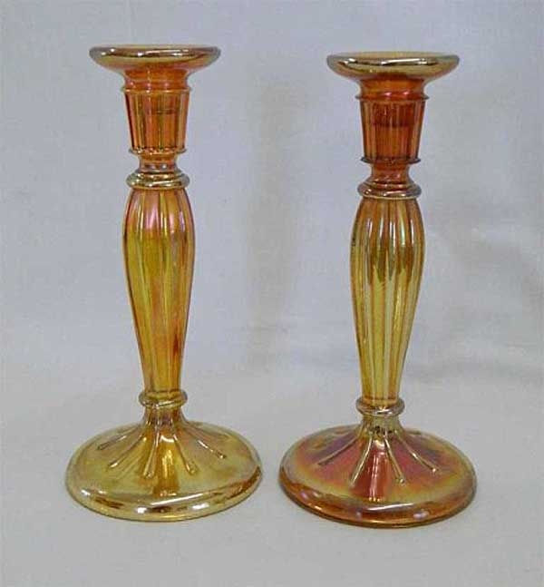 #232 8 1/2" candlesticks - marigold