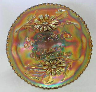 FENTON, Geo. W. Getts Pianos 6" plate - amethyst
