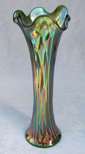 Nine Sixteen, 12 1/2" vase, green