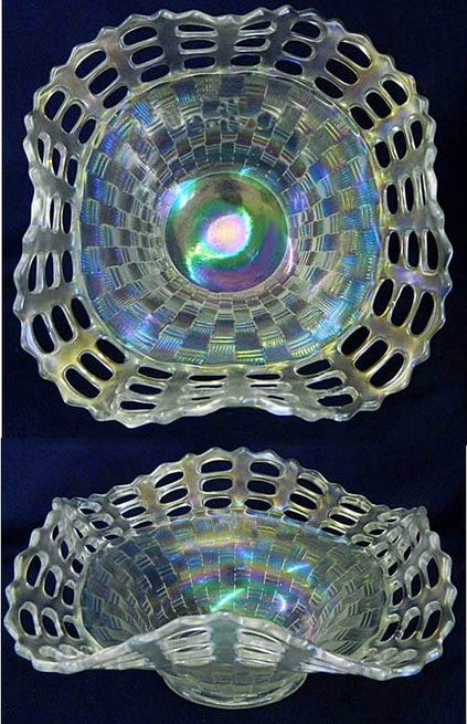 Open Edge basket, three row, square shape, white