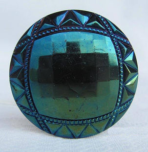Border Path (or Squares and Triangles) button made into a hatpin