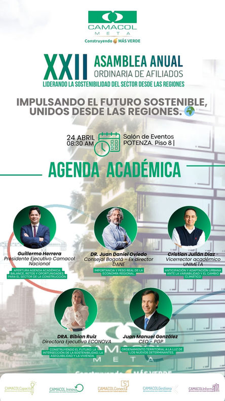 🌿 XXII Asamblea Anual de CAMACOL Meta: Liderando la Sostenibilidad desde las Regiones