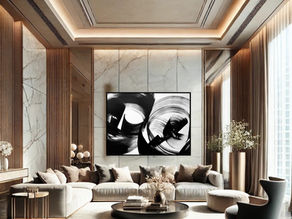 Toile dans un salon moderne