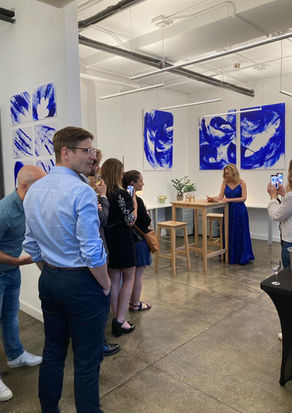 Vue du vernissage du solo-show à New-York