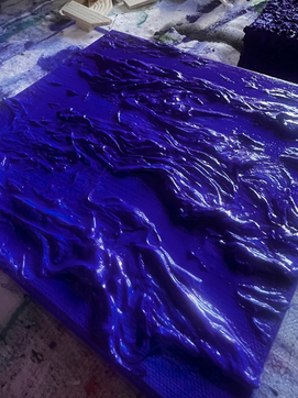 Brin de Mer – peinture acrylique inspirée de la mer, reliefs et matière