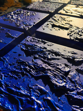 Brin de Mer – peinture acrylique inspirée de la mer, reliefs et matière